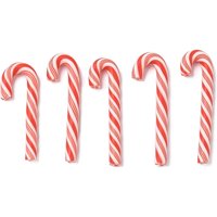 Handmade Polymer Clay Candy Cane Beads, No Hole, Red