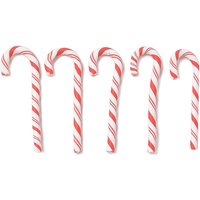 Handmade Polymer Clay Candy Cane Beads, No Hole, Tomato