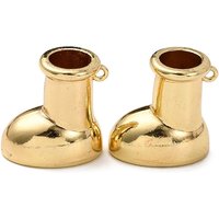 Pendentif en alliage doré en forme de chaussure avec plaquage rack, 30x29x19mm — Breloques et pendentifs