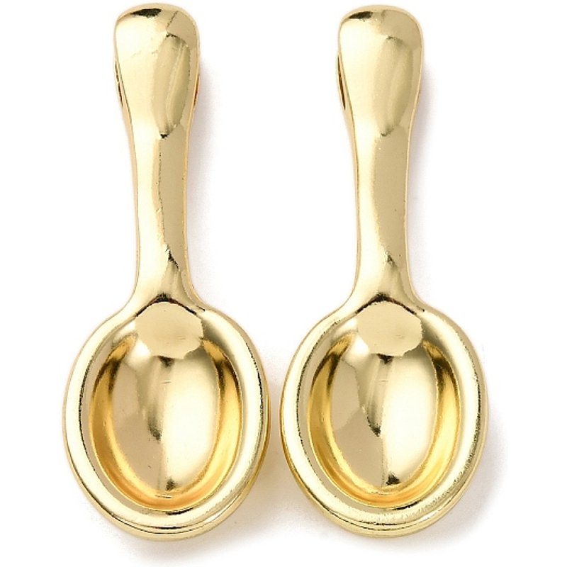 Alloy Big Pendant Spoon with Rack Plating in Gold — Charms & Pendants