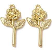 Pendentif en alliage en forme de fleur avec placage doré — Breloques et pendentifs