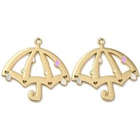 Alloy Enamel Umbrella Pendant with Rack Plating