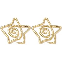Cabochons en alliage étoile avec plaquage doré 49x52x3mm — Pierres précieuses en vrac