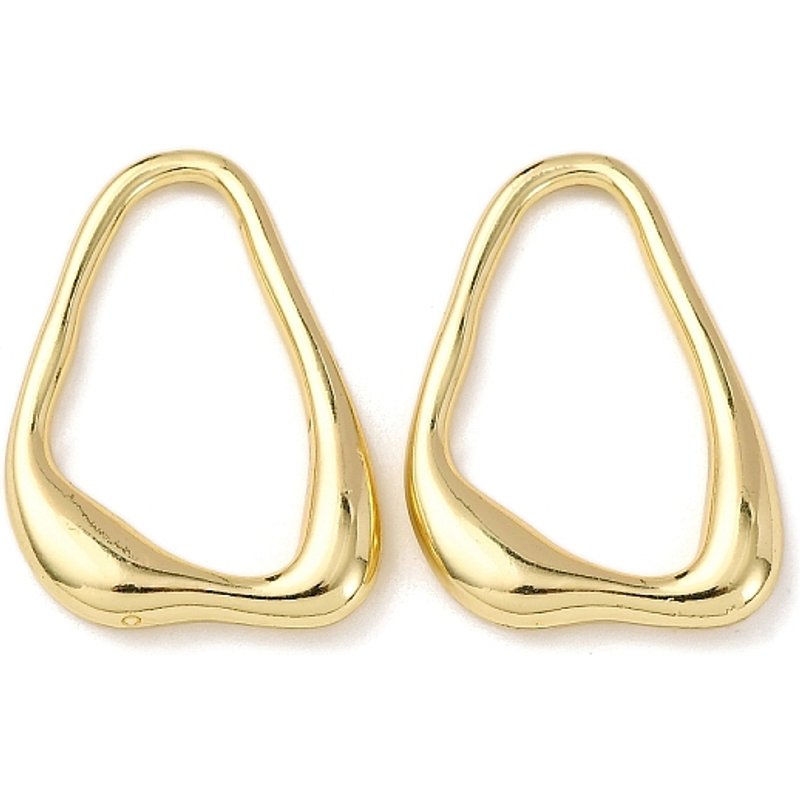 Golden Triangle Alloy Pendant with Rack Plating — Charms & Pendants