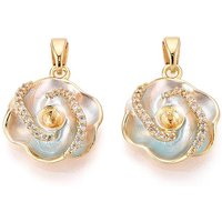Bails en laiton Micro Pave Zircon Cubique pour perles à moitié percées — Accessoires pour bijoux
