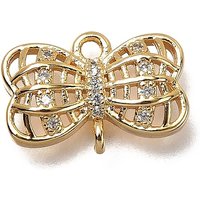 Charms de connecteur en zircon cubique micro pavé en laiton — Accessoires pour bijoux