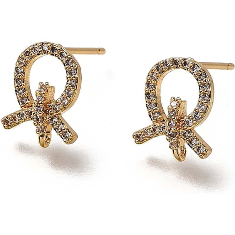 Trouvailles de Boucles d'Oreilles en Zircon Cubique Micro Pave en Laiton — Accessoires pour bijoux