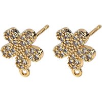 Trouvailles de boucles d'oreilles en zircon cubique micro pavé en laiton