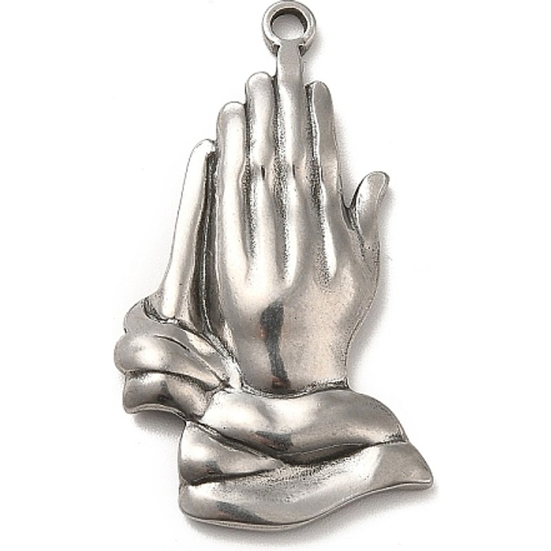 Charms de geste de prière en acier inoxydable 304 sans ternissement — Breloques et pendentifs