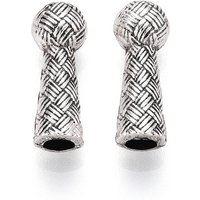 Tibetan Style Alloy End Caps, Antique Silver, 19x7mm, 538pcs — Jewelry Findings