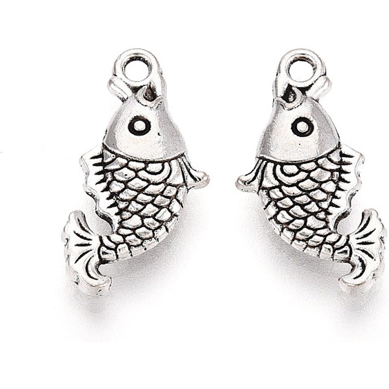 Tibetan Style Fish Alloy Pendant, Antique Silver, Cadmium & Lead Free — Charms & Pendants