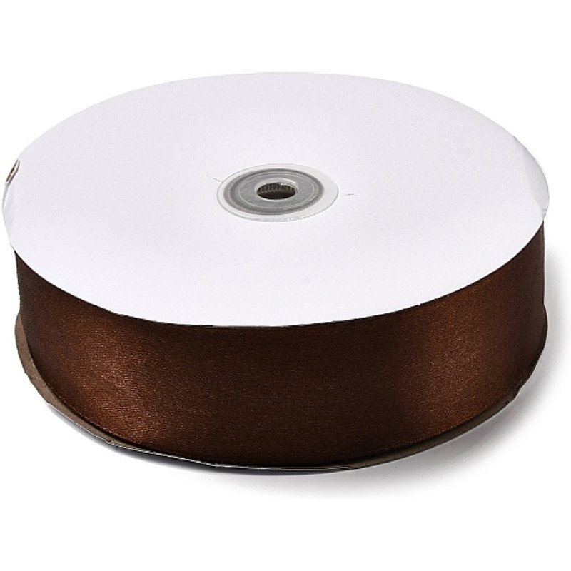 Coconut Brown Satin Ribbon for Crafts and Decorations, 100 Yards