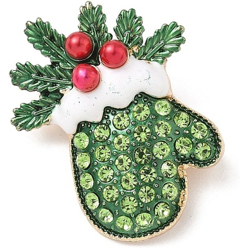 Broche en Rhinestone de Noël pour Sac à Dos et Vêtements — Broches