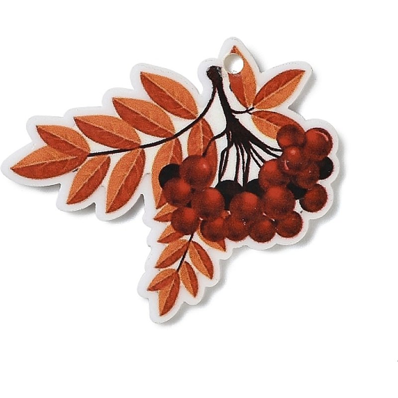 Thanksgiving Day Printed Acrylic Leaf Pendants — Charms & Pendants