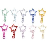 Attaches tournants en alliage, étoile, sans cadmium, couleur mixte — Accessoires pour bijoux