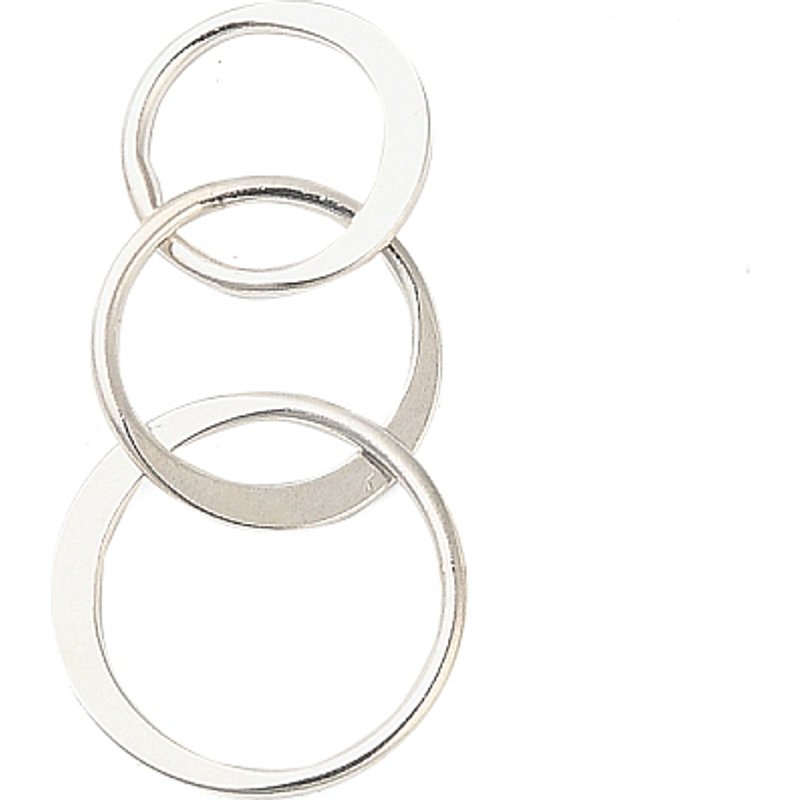 925 Sterling Silver Triple Ring Charms - 27mm — Charms & Pendants