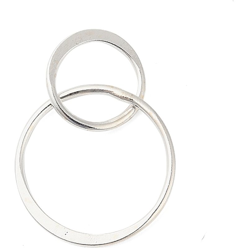 925 Sterling Silver Double Ring Charms - 22mm — Charms & Pendants