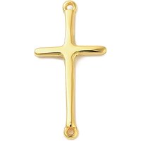 925 Sterling Silver Sideways Cross Connector Charms — Jewelry Findings