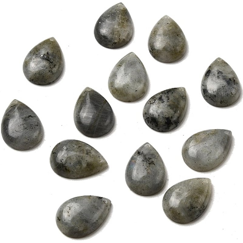Pendants en Labradorite Naturelle, Goutte d'Eau, 25-26mm