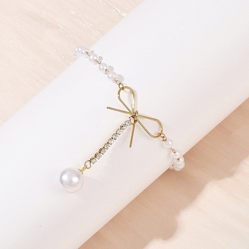 Bracelet Charme en Acier Inoxydable 304 et Cristaux pour Femmes — Bracelet Femme