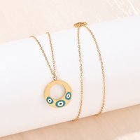 Collier Pendentif en Acier Inoxydable 304 avec Œil Malin pour Femmes — Collier pendentif