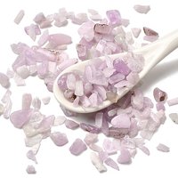 Natural Kunzite Chip Beads, No Hole, 3-17.5mm