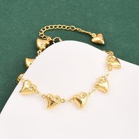 304 Stainless Steel Heart Link Chain Bracelet for Valentine's Day