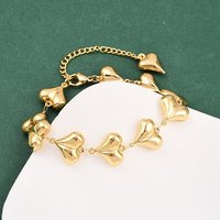 Bracelet en Acier Inoxydable 304 avec Maillons en Forme de Cœur pour la Saint-Valentin — Bracelet Femme