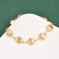 Bracelet en Acier Inoxydable 304 avec Liens en Forme de Coquillage — Bracelet Femme