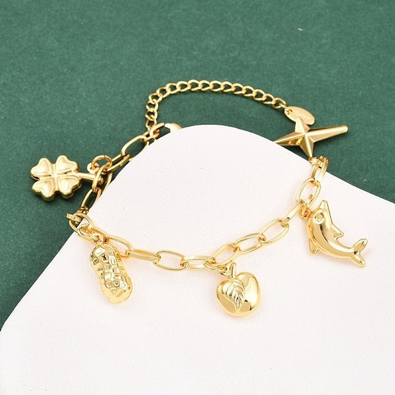 Bracelets en Acier Inoxydable 304 pour Femmes, Doré, 7-1/2 pouces — Bracelet Femme