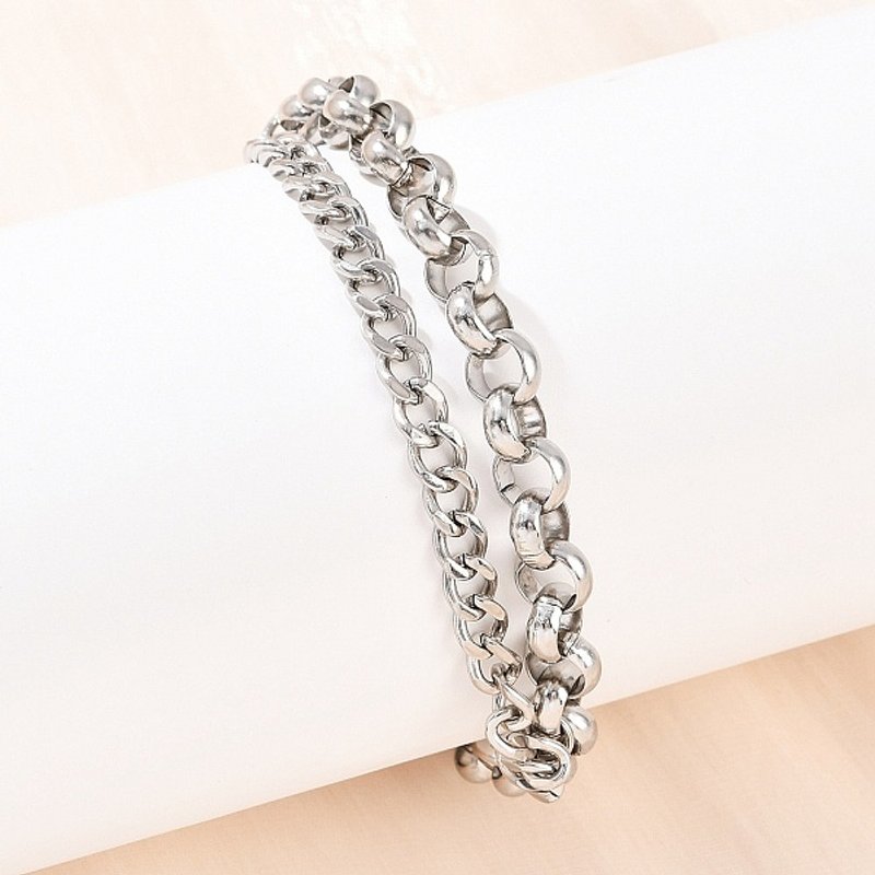 Bracelet Rolo en Chaîne en Acier Inoxydable 201 pour Femmes — Bracelet Femme