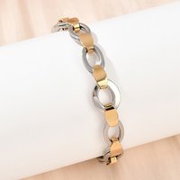 Bracelet Chaîne Ovale en Acier Inoxydable 201 pour Femmes avec Fermoir — Bracelet Femme