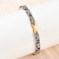 Bracelet en chaîne byzantine en acier inoxydable 201 pour femmes — Bracelet Femme