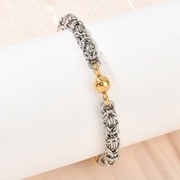 Bracelet en acier inoxydable byzantin 201 pour femmes — Bracelet Femme