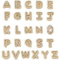 Brass Micro Pave Clear Cubic Zirconia Initial Multi-Strand Links — Jewelry Findings