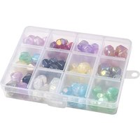 69Pcs Luminous Resin Beads, Faceted, Glow in the Dark with Box