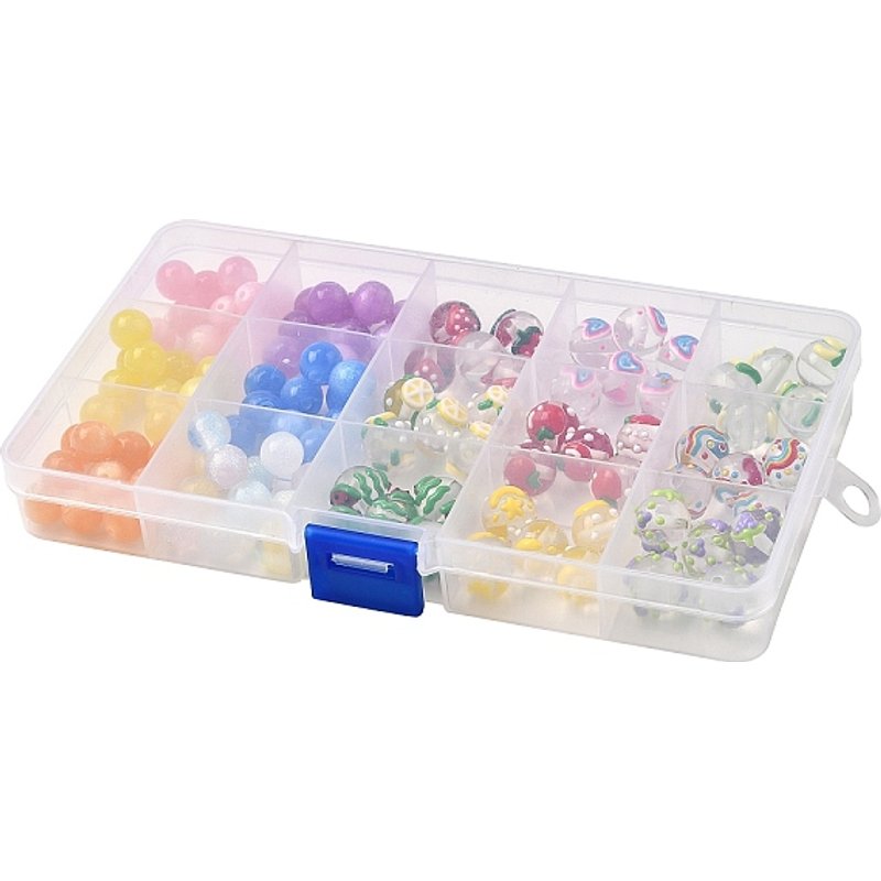 98Pcs Fruits Theme Resin Enamel Beads with Plastic Box — Jewelry Beads