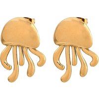 304 Stainless Steel Octopus Stud Earrings, 18K Gold Plated — Costume Jewelry
