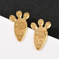 304 Stainless Steel Carrot Stud Earrings, 18K Gold Plated — Costume Jewelry