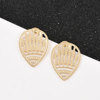 304 Stainless Steel Teardrop Stud Earrings, 18K Gold Plated — Costume Jewelry