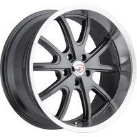 Roue American Muscle 143 Torque Gunmetal avec Bord Usiné - 15x7 — Roues et jantes