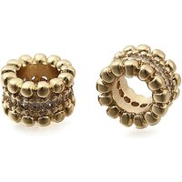 Brass Micro Pave Cubic Zirconia European Beads, Large Hole — Jewelry Beads
