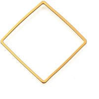 Brass Rhombus Linking Rings, 18K Gold Plated, 27mm — Jewelry Findings