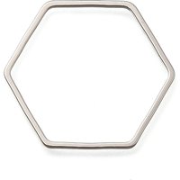 Brass Hexagon Linking Rings, Platinum, 22.5x25mm — Jewelry Findings