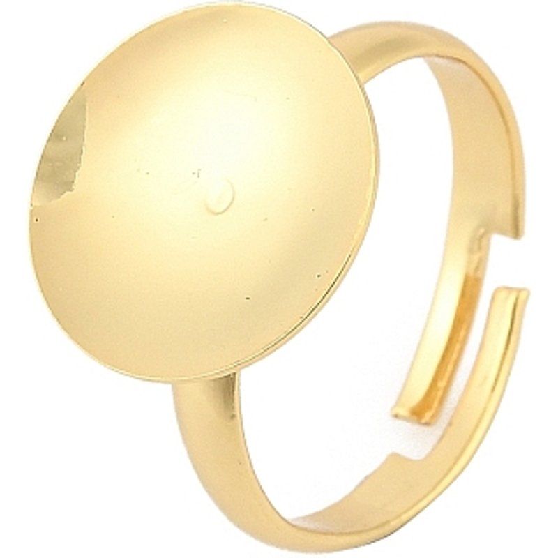 Composants de bague ajustables en laiton avec bases rondes plates