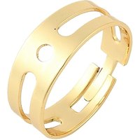 Réglages de Bagues Ajustables en Laiton, Plaqué Or 18K