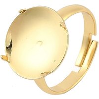 Trouvailles de Bagues Ajustables en Laiton, Plaqué Or 18K, Taille 7 — Accessoires pour bijoux