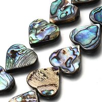 Fils de perles en coquille d'abalone naturelle en forme de cœur, 20pcs, 15.63 — Perles à bijoux