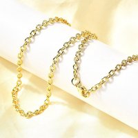 Collier en chaîne en acier inoxydable 202, 19,76 pouces, doré