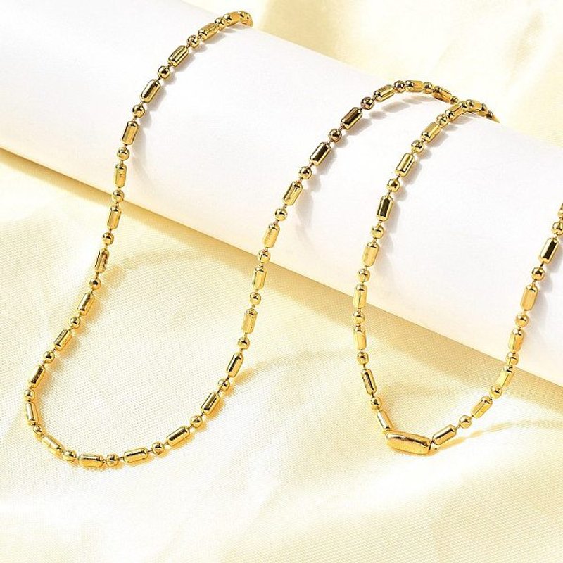 Collier en chaîne à billes en acier inoxydable 201, 27.56 pouces — Collier pendentif